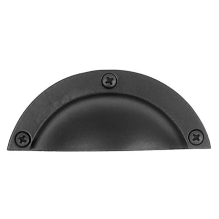 Acorn Mfg Forged Iron Cabinet Cup/Bin Pull - Black APUBP